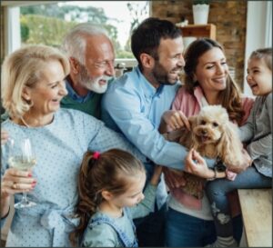 cheerful-multi-generation-family-with-dog-having-fun-while-spending-time-together-home